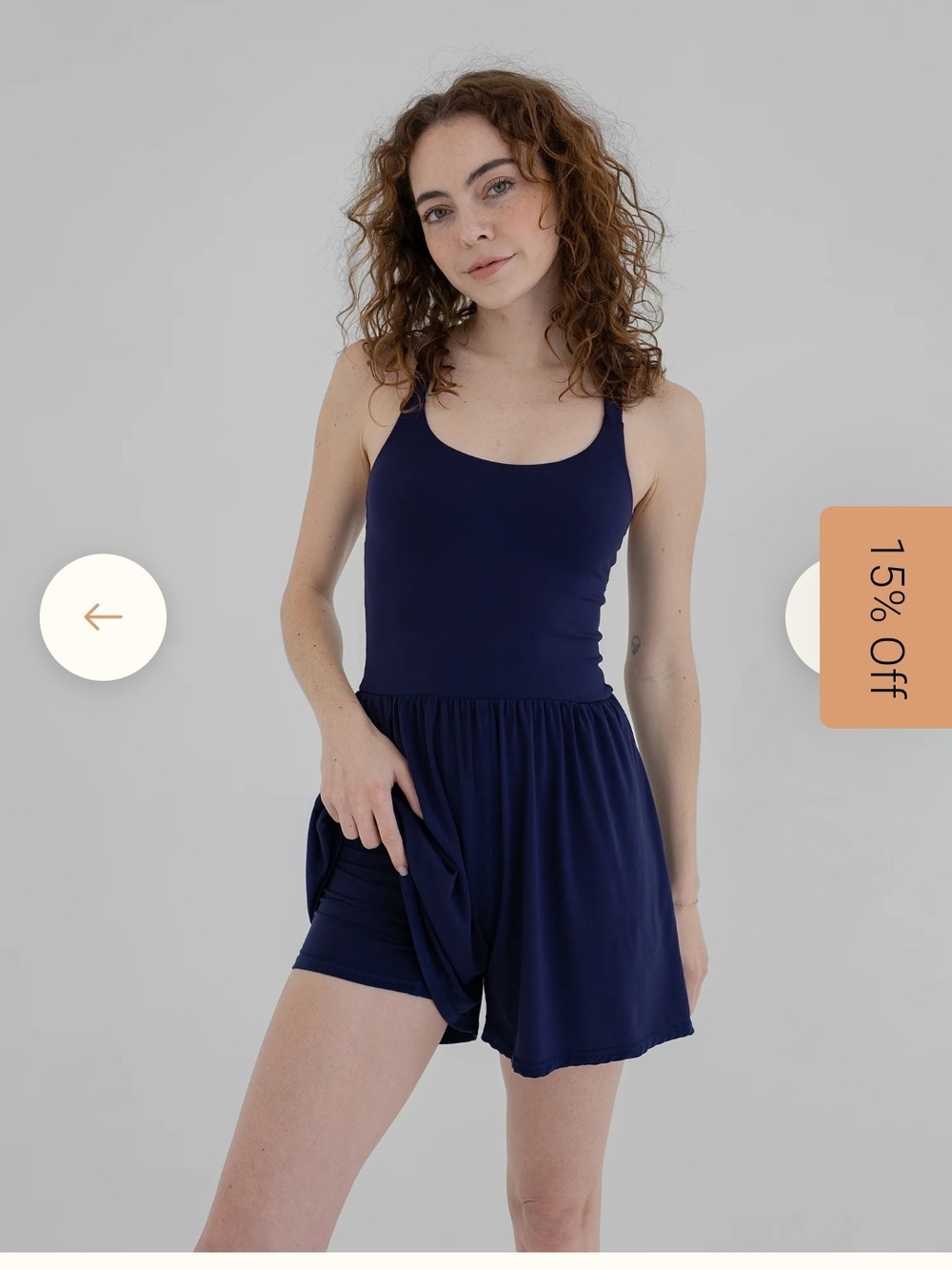 Imbodhi Lila Romper 2.0 Women's Navy Scoop-Neck Romper